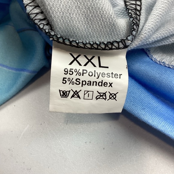 Black Blue Ombre Full Zip Hoodie Jacket XXL - Picture 4 of 7